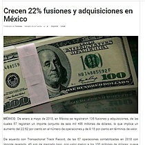 Crecen 22% fusiones y adquisiciones en Mxico